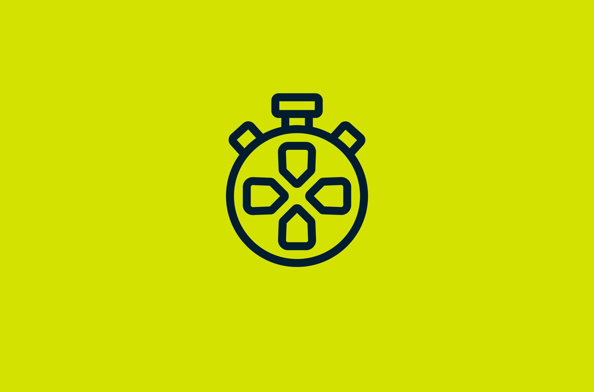 Stopwatch with directional d-pad buttons.