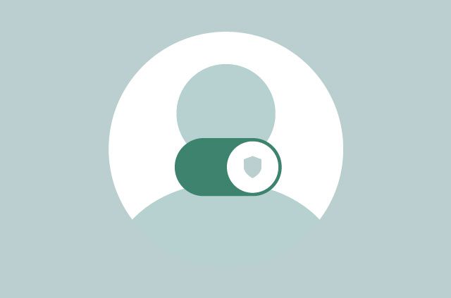A profile picture with a shield symbol toggled on.
