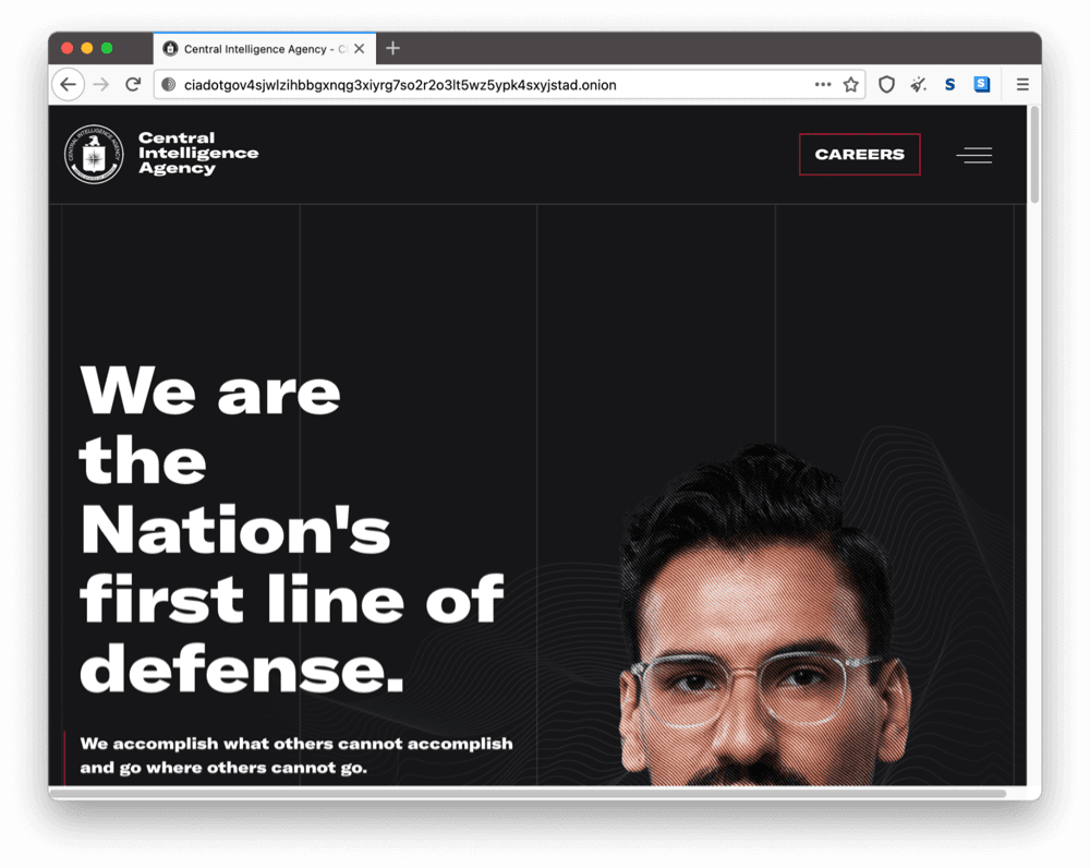 Site onion de la CIA sur le dark web