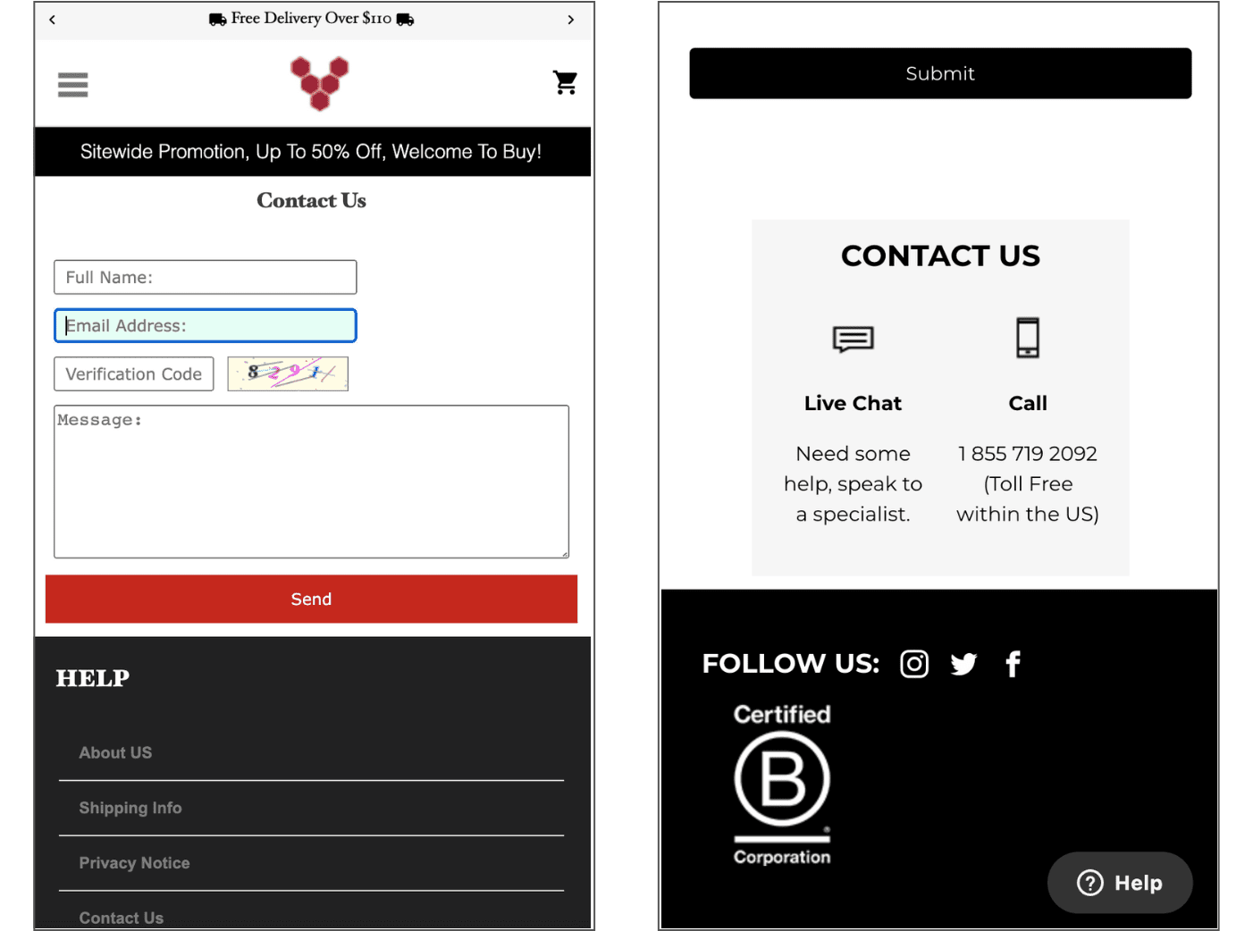 Fake Shopping Website Vivobarefoot 1