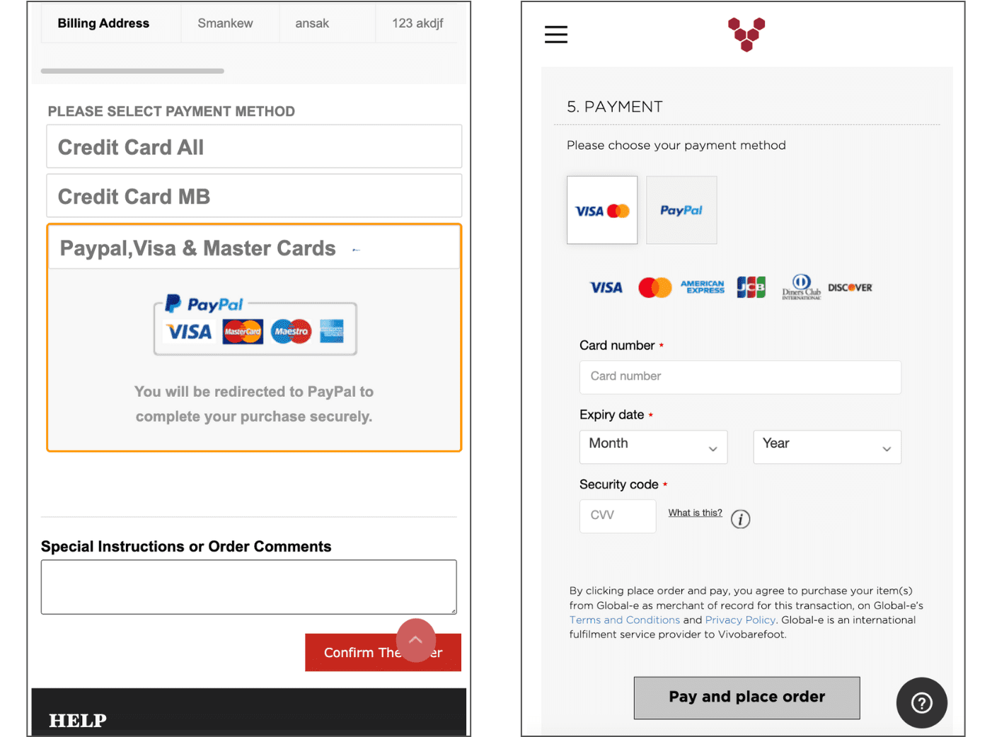 Fake Shopping Website Vivobarefoot 2