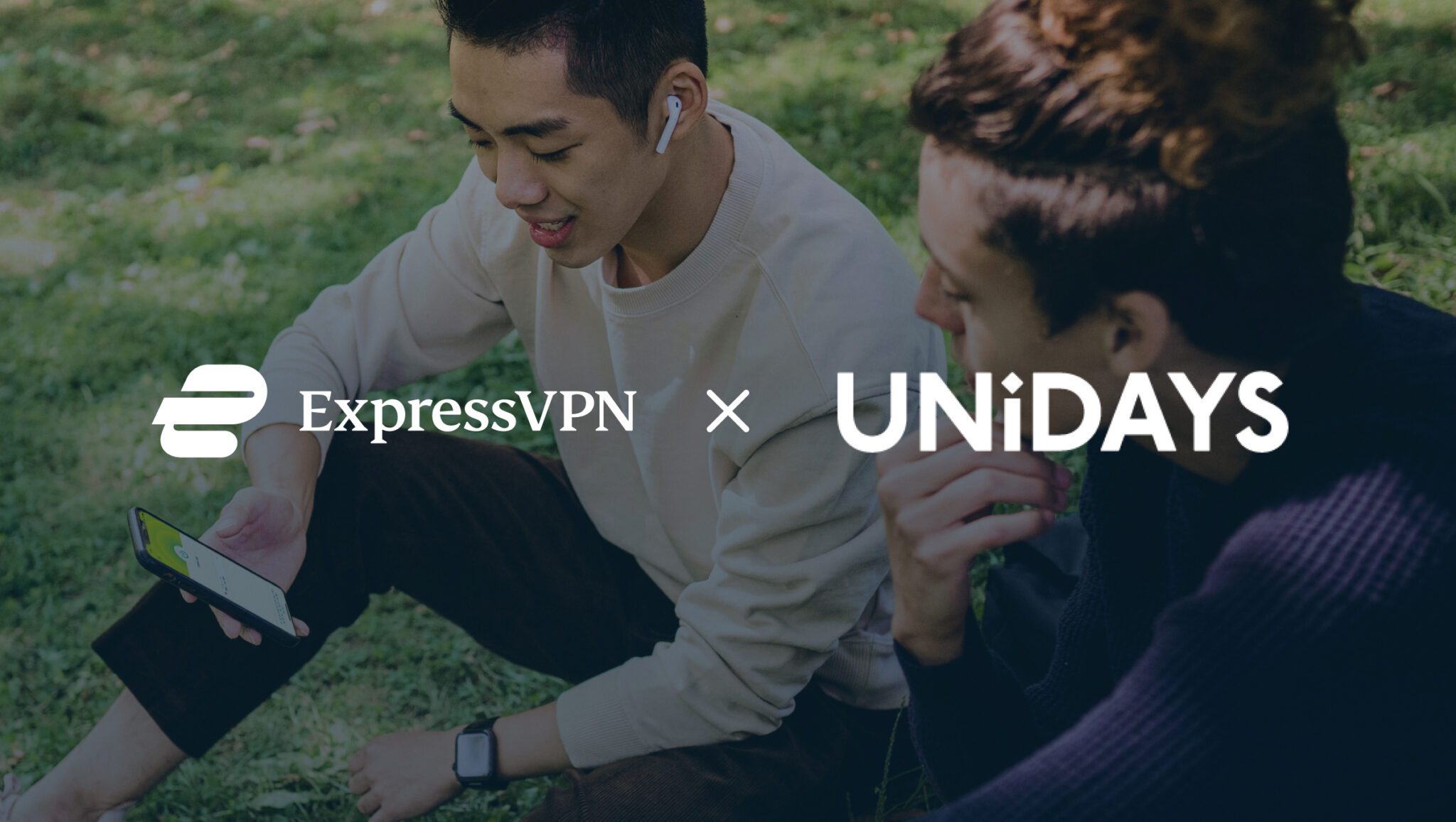 ExpressVPN x Unidays partnership logos