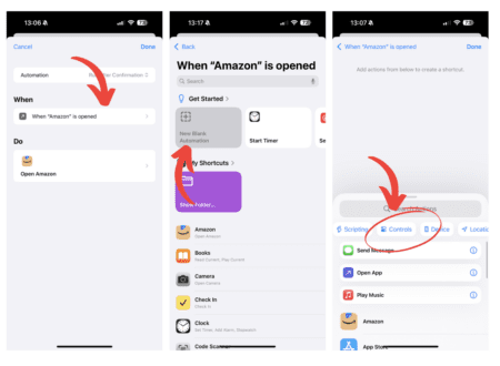Screenshot of how to use shortcuts to lock apps