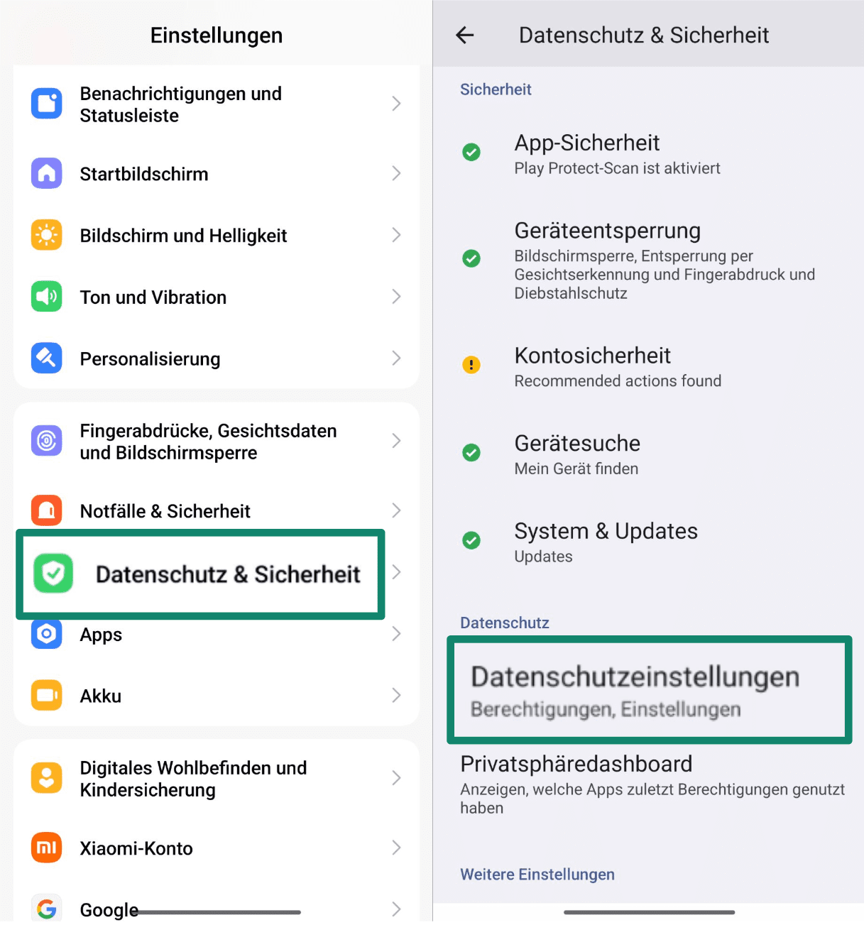 Select Privacy Android De