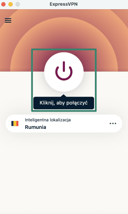Connecting to ExpressVPN on macOS.