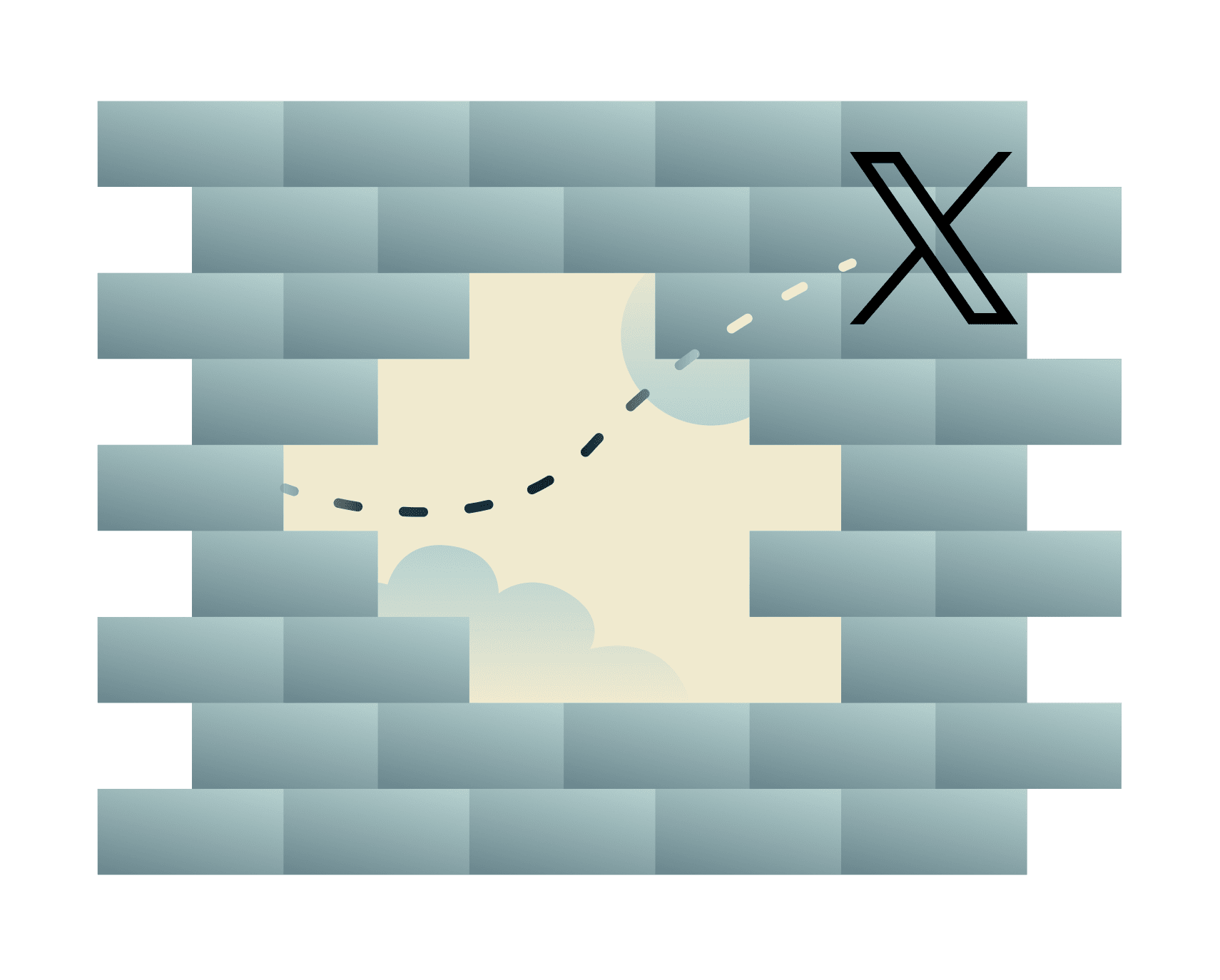 Twitter birds tweeting over a firewall: Use a VPN to unblock Twitter anywhere.