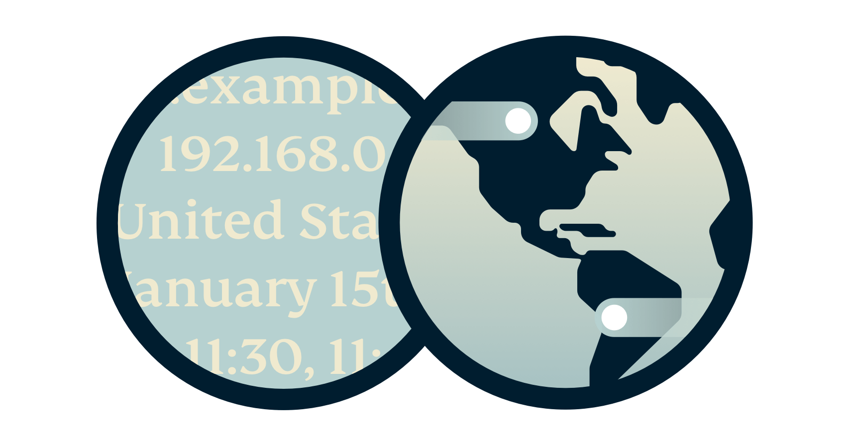 Globus neben den IP-Adressen und URLs.