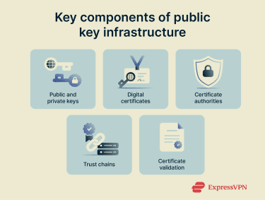 Visual depiction of the key components of the PKI.