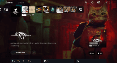Game homescreen on PlayStation 5.